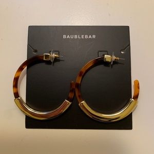 BaubleBar Tassiana Resin Hoop Earrings